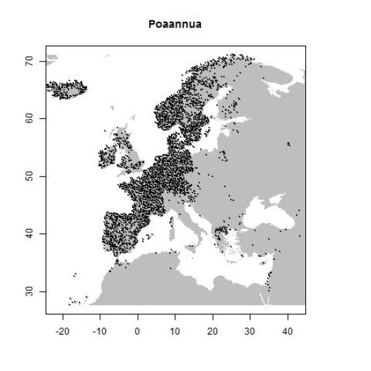Distribution data GBIF, December 2016. doi:10.15468/dl.juyjpa